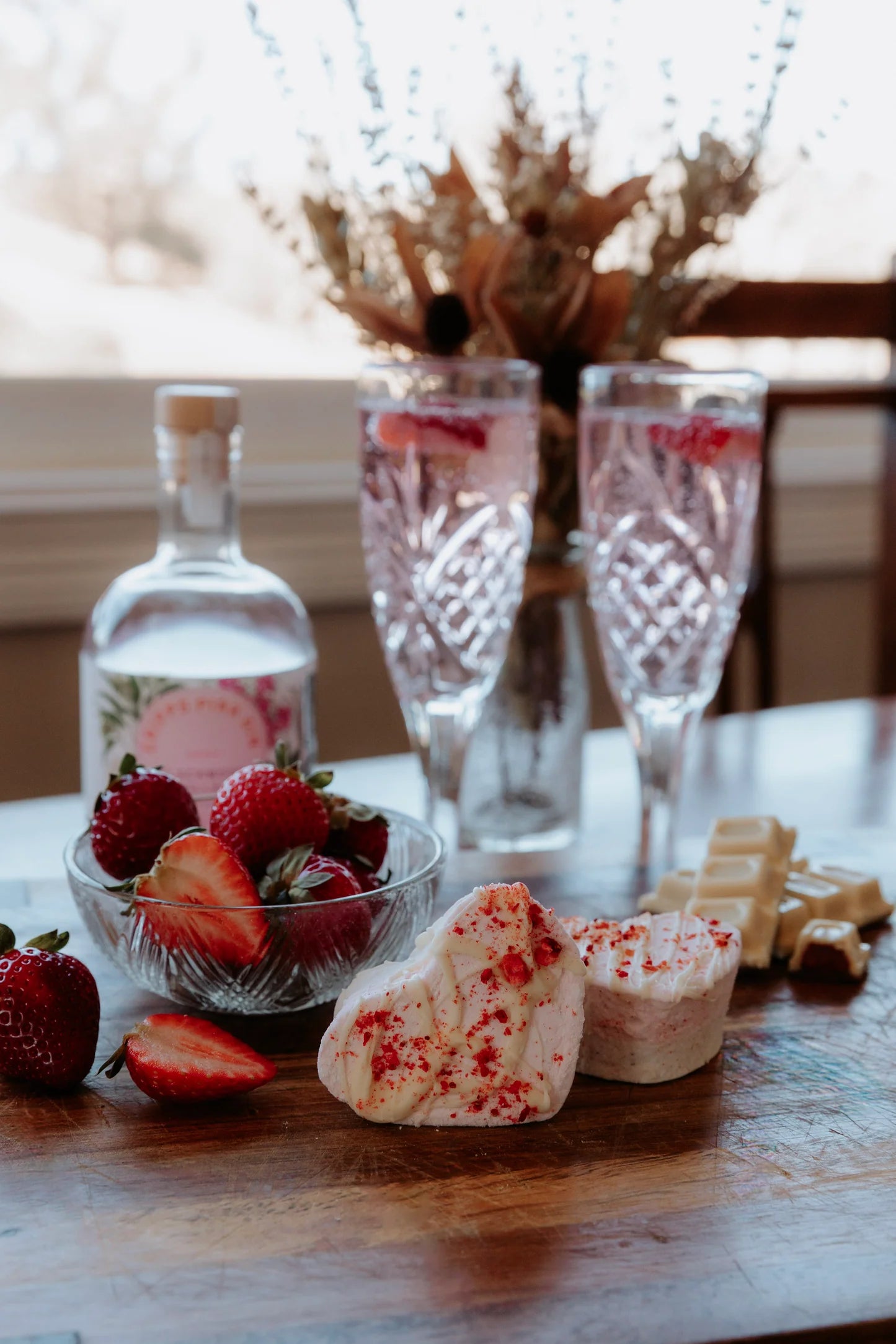 Strawberry & Cream Marshmallow Hearts